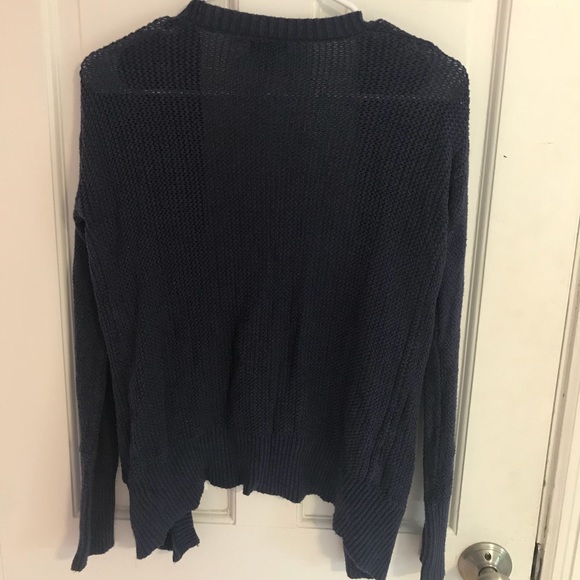 Mossimo Cable Knit Navy Cardigan Size XS - Picture 2 of 3